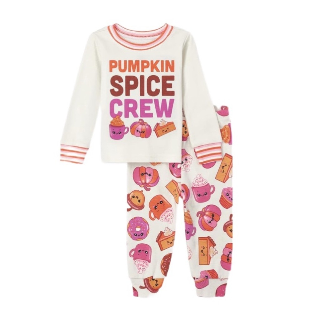 PJ Place Pumpkin Spice Crew Pajama Set Size 2T